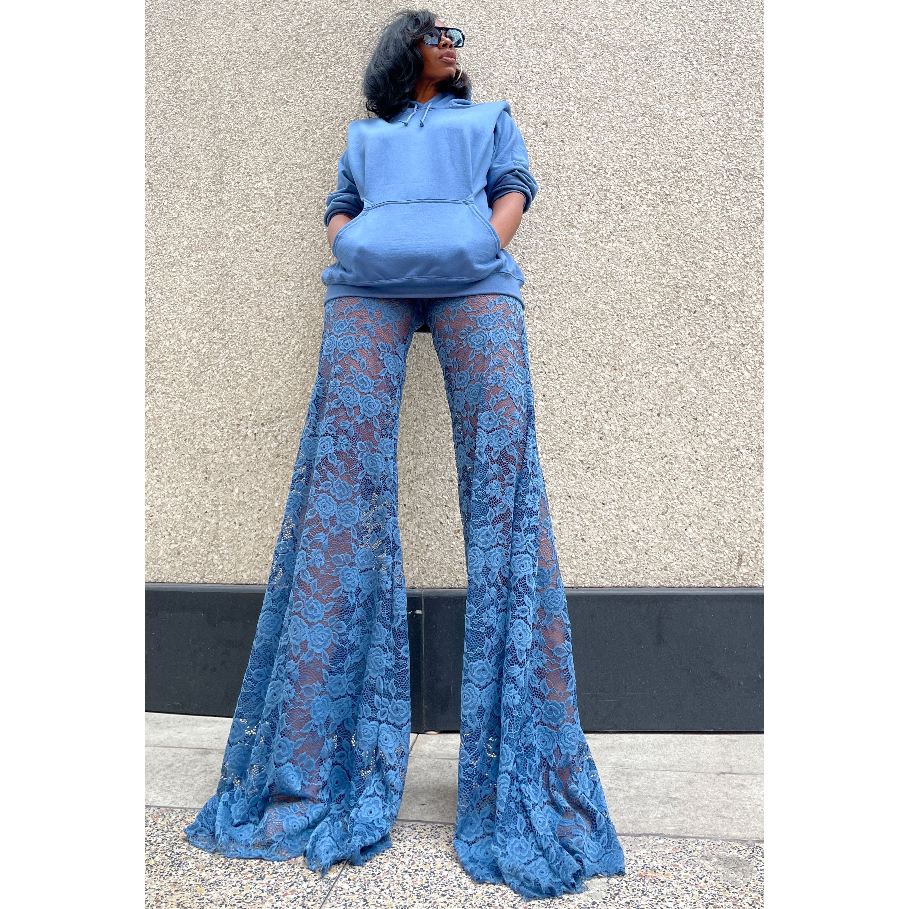 Lillie Lace pants Custom black lace pants-Rocknremix – Rockn Remix