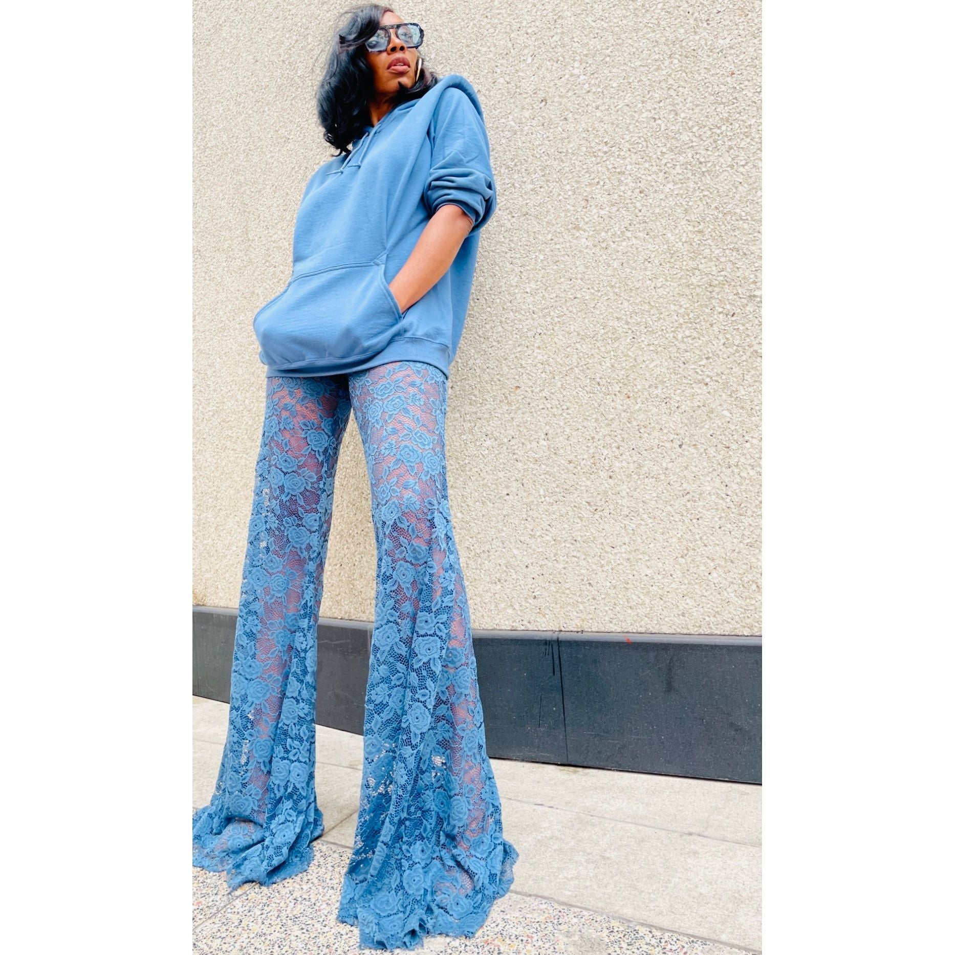 Lillie Lace pants Custom black lace pants-Rocknremix – Rockn Remix