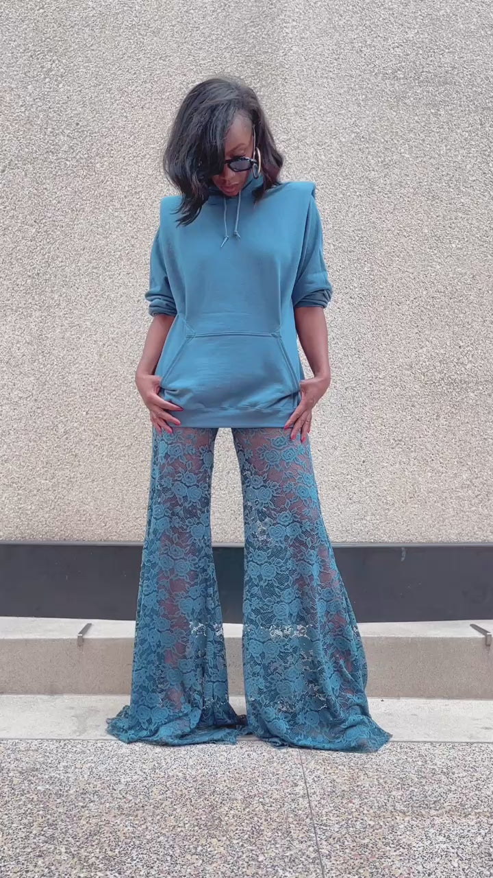 Lillie Lace pants Custom black lace pants-Rocknremix – Rockn Remix